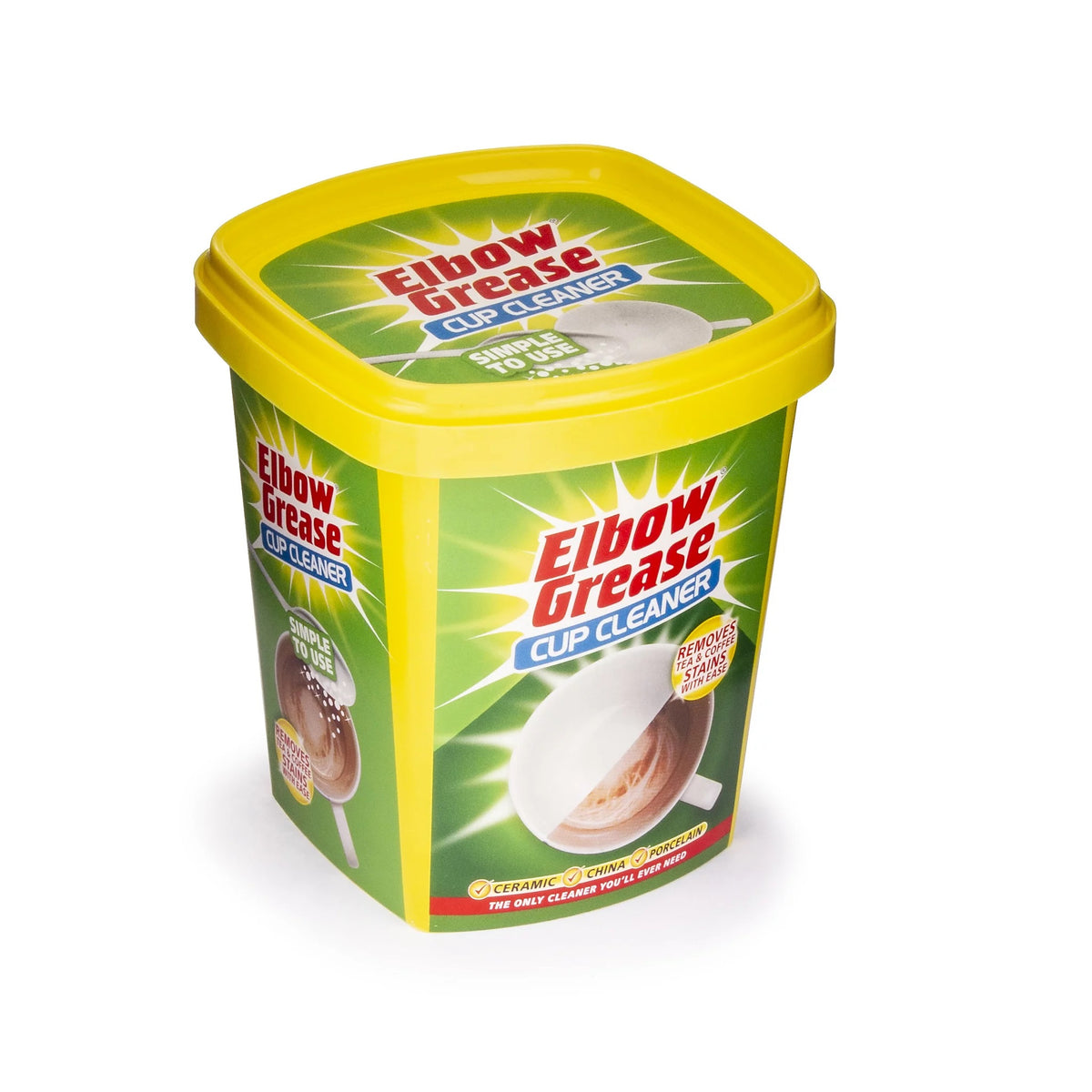 151 Elbow Grease Cup Cleaner Tub Yellow 350g | Removes Tea and Coffee Stains with Ease