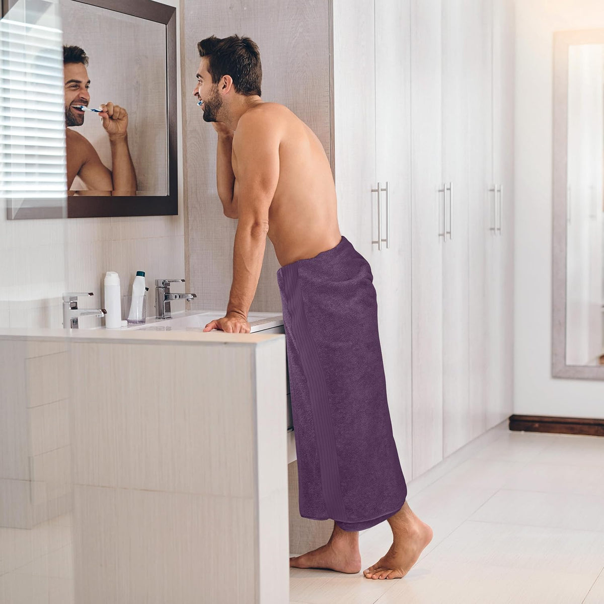 Supreme Zero Twist Highly Absorbent and Quick Dry Bath Sheet Purple