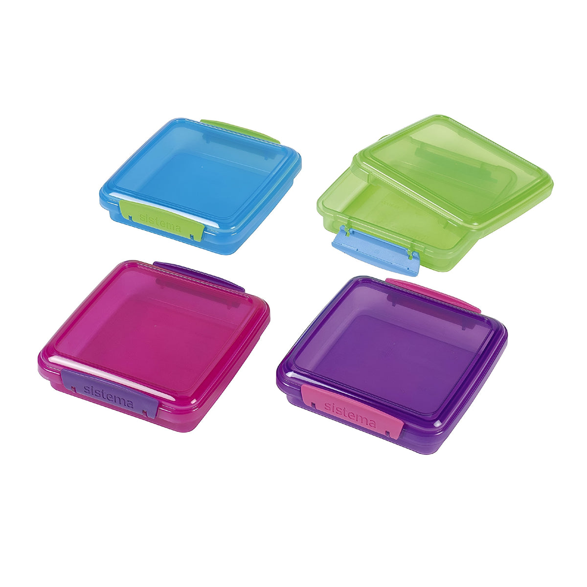 sistema-itsy-bitsy-bpa-free-klip-it-sandwich-box-assorted-colour-450ml-15cm-x-15cm-x-4cm-pack-of-1-31646