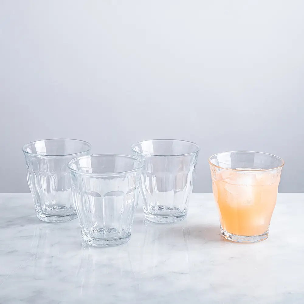 Duralex Le Picardie Tumbler Clear 25cl Pack of 4 1027AC04 | Shock Resistant Tempered Glass