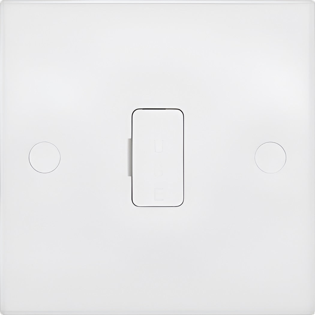 BG Electrical Moulded - Square Edge Unswitched Fused Connection Unit White 13A 952