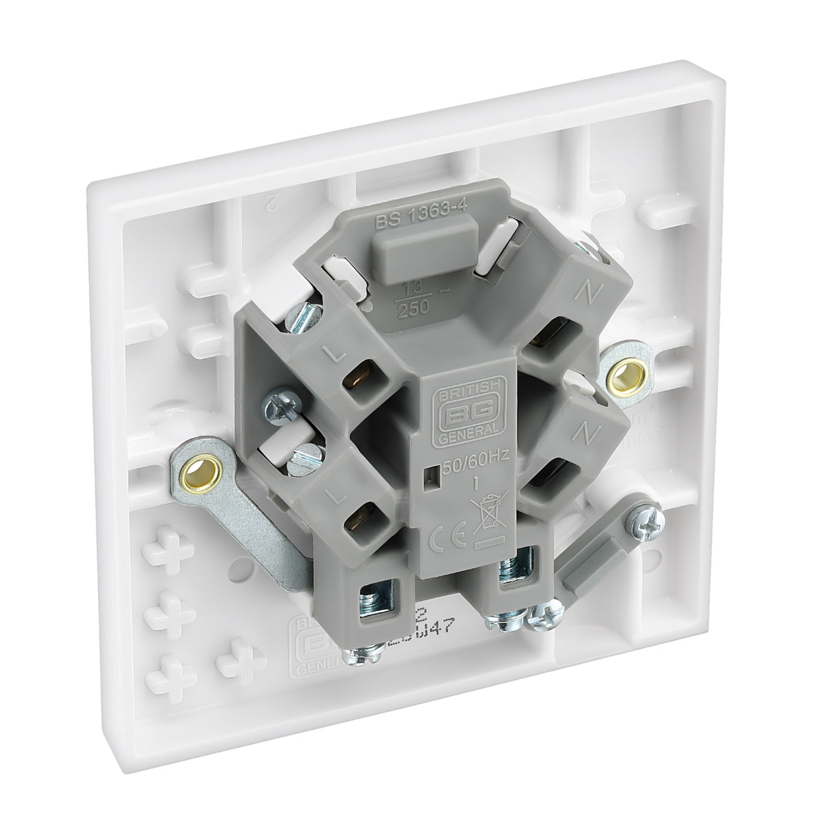 BG Electrical Moulded - Square Edge Unswitched Fused Connection Unit White 13A 952