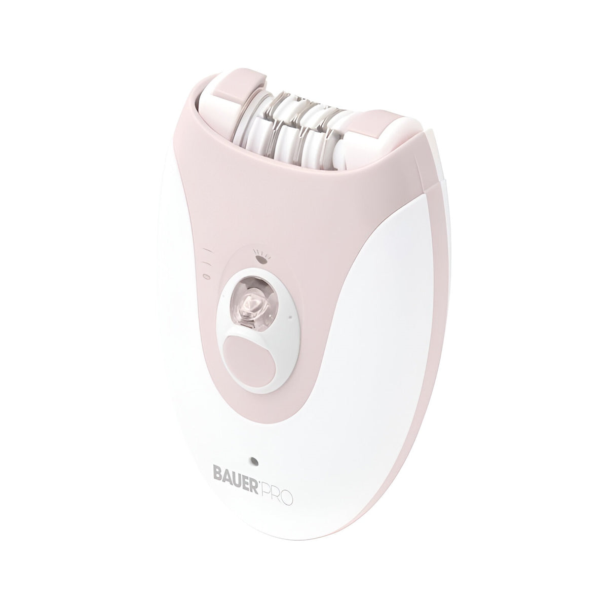 Bauer Pro Rechargeable Epilator White and Pink 38719 | 36 Rotating Tweezers | Soothing Massage Pads | Bright LED Light | 2 Speed Settings | Batter indicator Light | Smoother Skin Up to 4 Weeks | USB Cable Included | Easy Clean Brush Included | USB
