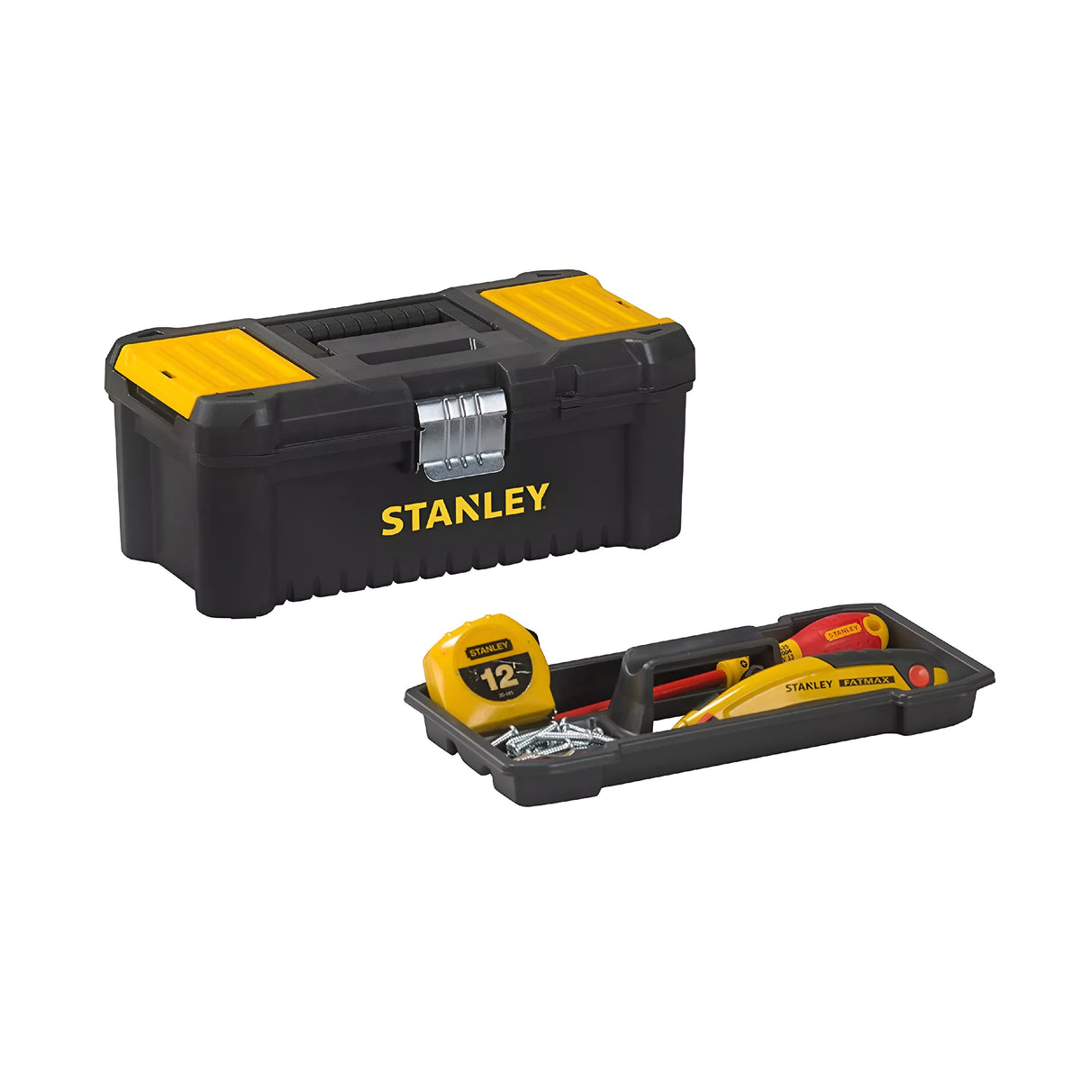 Stanley Basic Toolbox With Organiser Top Black and Yellow 12.5-Inch STY755156
