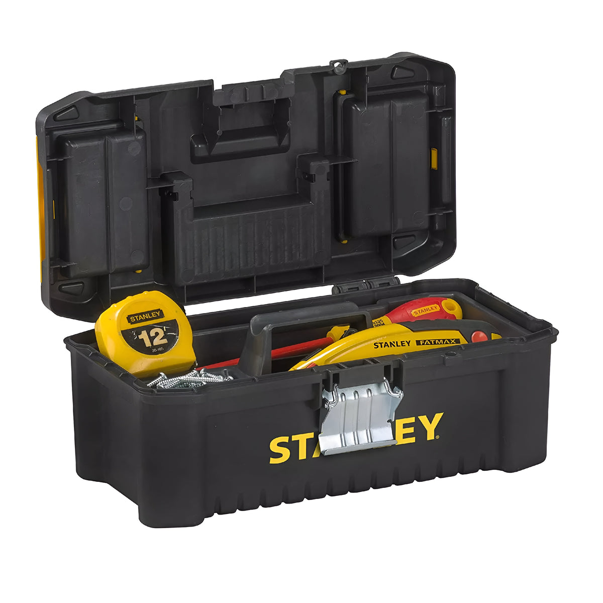 Stanley Basic Toolbox With Organiser Top Black and Yellow 12.5-Inch STY755156