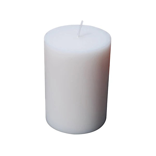 ZeroIn Colour Outdoor Pillar Candle Natural Citronella White 10cm x 7cm STV426 | Garden Candle | Wind-resistant Wick | Perfect for Summer Evenings | Over 30Hr Burn Time