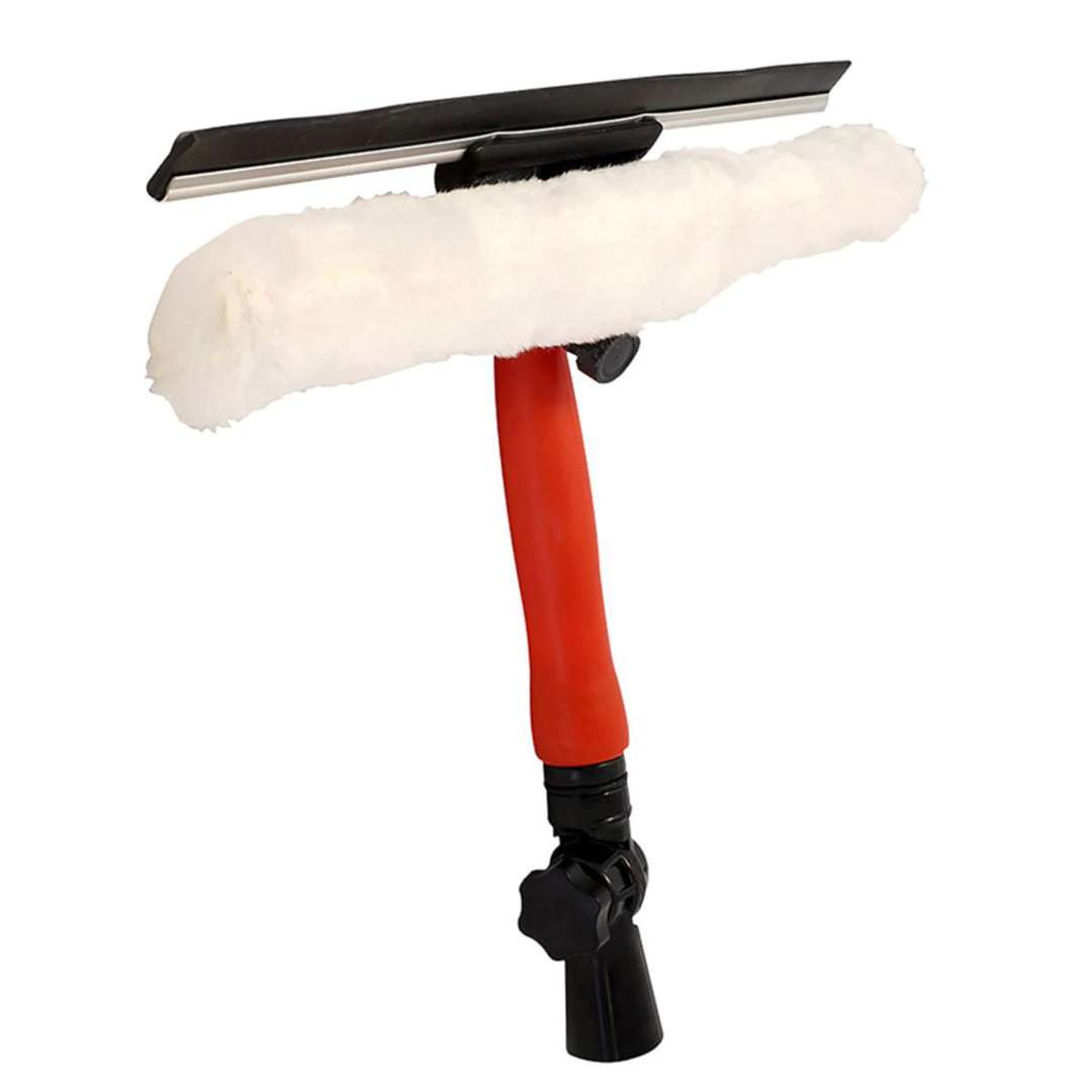 Dekton Telescopic Window Cleaning Kit Red and Black DT95110 | Extendable Window Cleaning Kit with Squeegee
