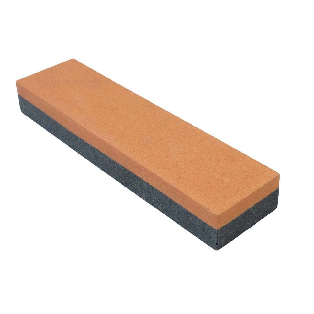 Dekton Professional Sharpening Stone Brown and Grey 200mm x 50mm x 25mm DT30516 | To Remove Imperfections | For Sharpening Tools | Combination Silicone Carbide | Fine and Coarse Grain
