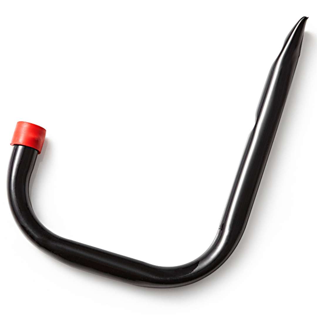 Dekton Heavy Duty General Purpose Jumbo Hook Black DT70558 | Rubber End Caps to Prevent Scratches | Ideal for Hanging Ladders Bycyles and Tools