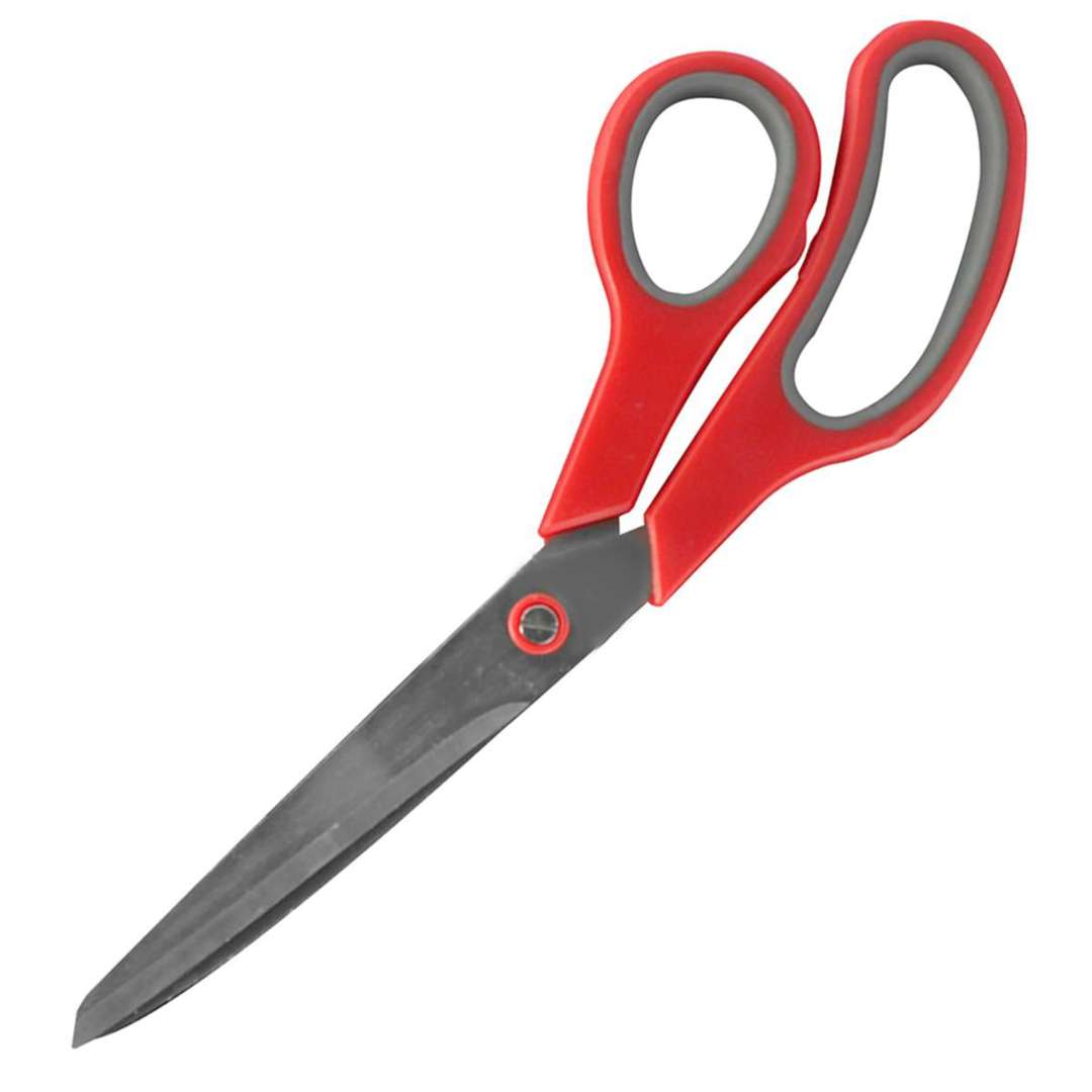 Dekton Scissors Red 10-Inch DT95152 | Ideal for Wallpaper Fabric Crafts | Non Slip Ergonomic Sure Grip Handles for Comfort