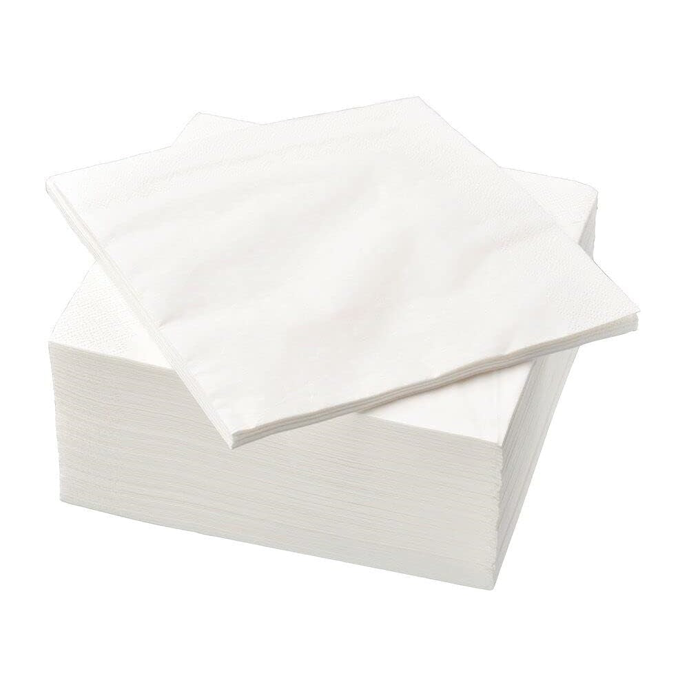 DID Premium Quality Disposable 2ply Napkins White 40cm x 40cm Pack of 100 DD9971 | For Parties-Weddings and General Catering Use