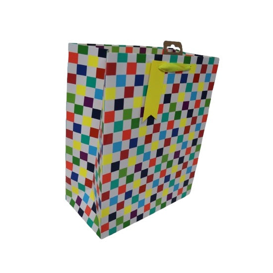 Clairefontaine Eurowrap Large Checkboard Design Gift Bag 72 FSC Multicoloured W 265mm x H 330mm x 140mm Pack of 6 35519-2C