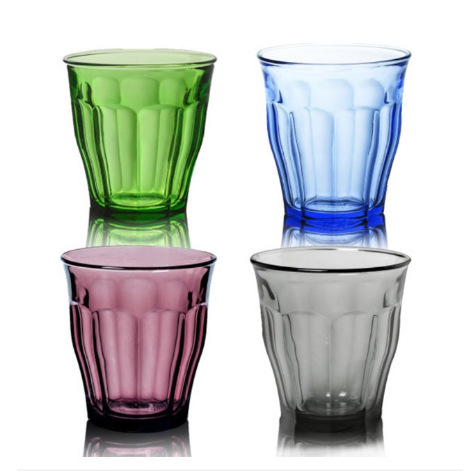Duralex Le Picardie Tumblers Assorted 25cl Pack of 4 CM001 | Shock Resistant Tempered Glass