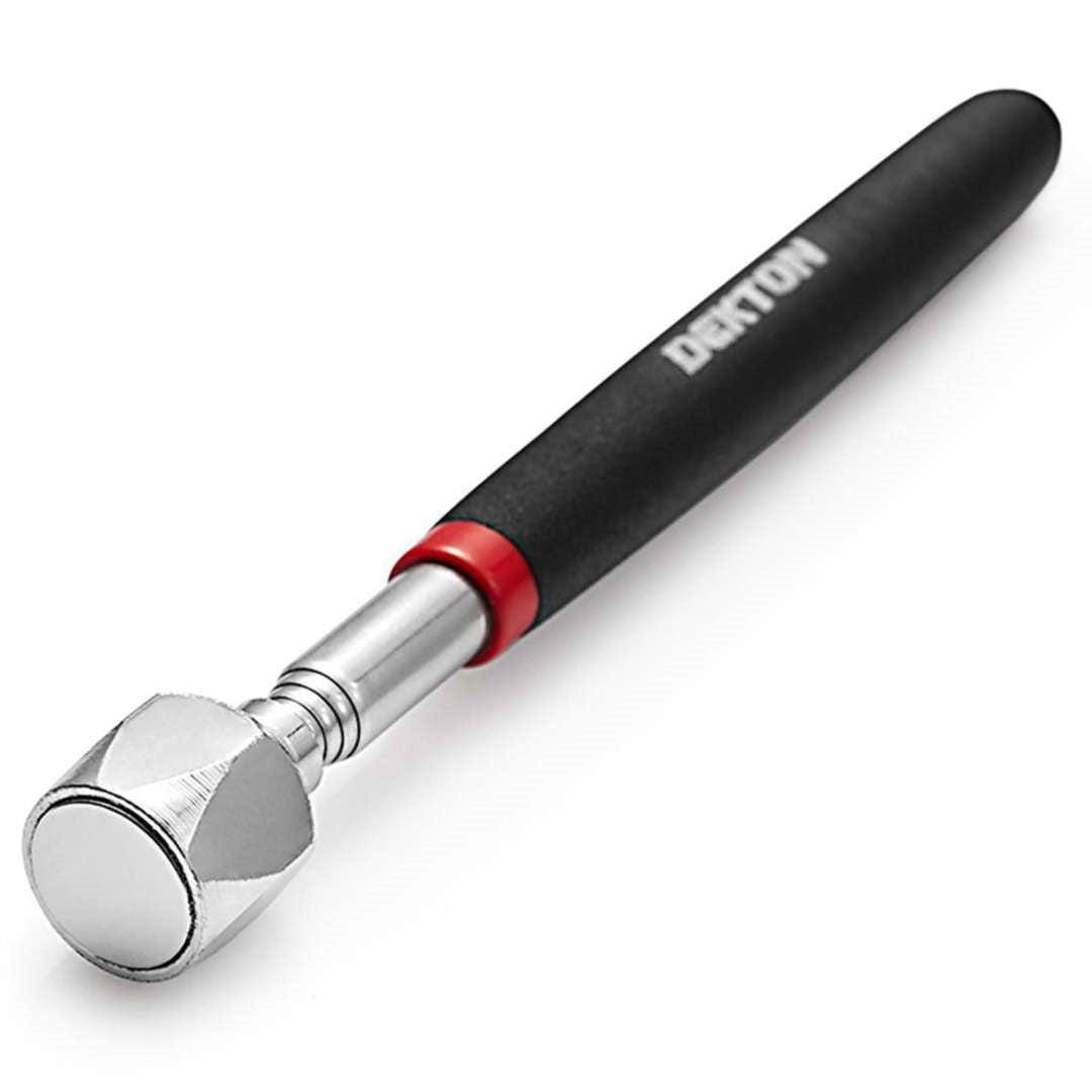Dekton 16lb Magnetic Pick Up Tool Black and Silver DT60725B | Telescopic to 770mm | Anti Slip Handle
