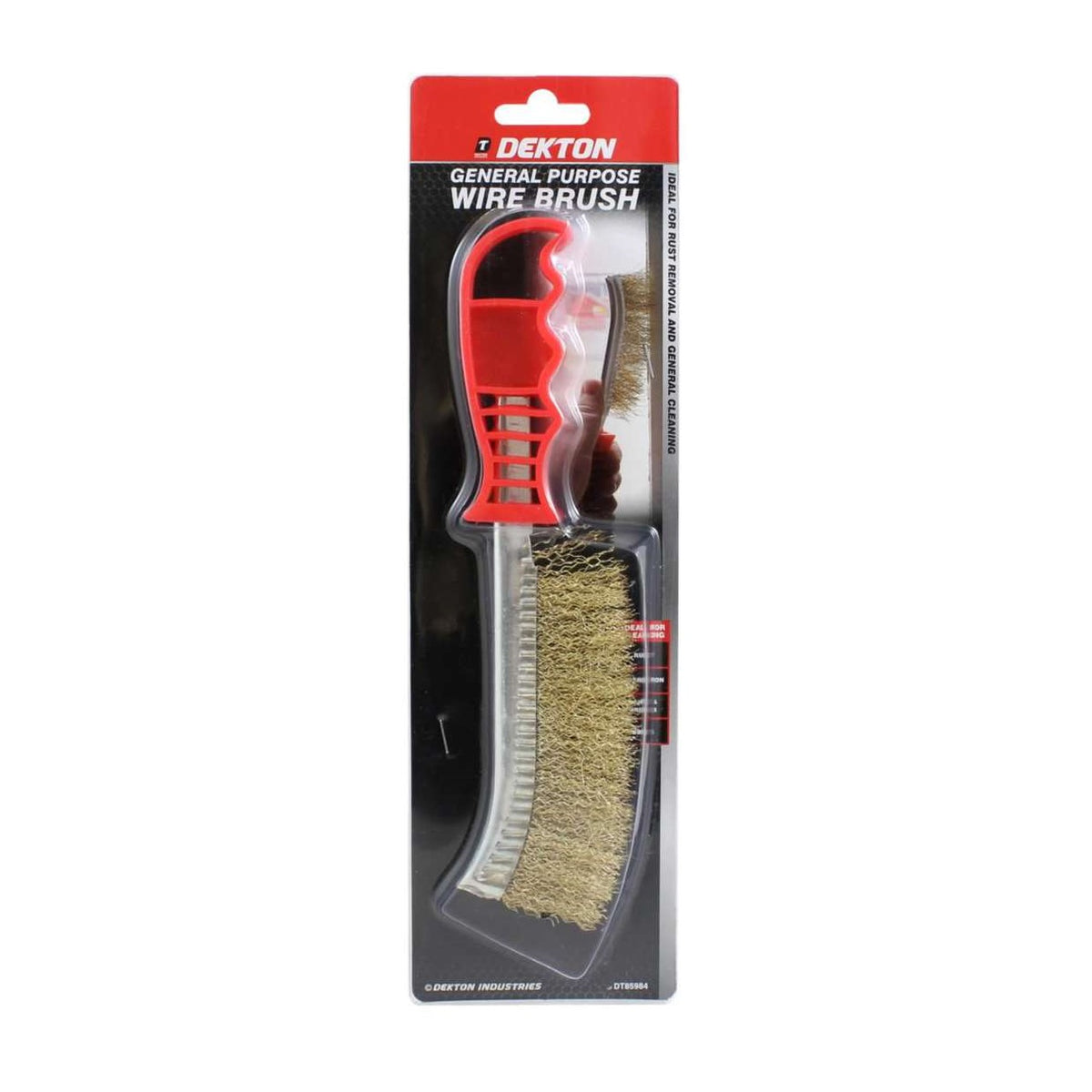 Dekton General Purpose Wire Brush Multicoloured 24cm x 6cm DT85984 | Ideal for Rust Removal and General Cleaning