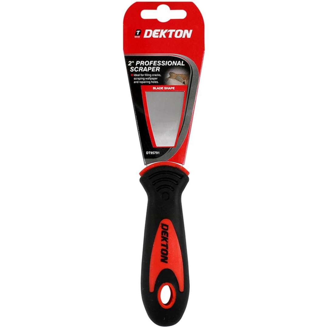 Dekton Professional Scraper Red and Black 2-Inch DT95791 | Ideal for Filling Cracks Scraping Wallpaper and Repairing Holes