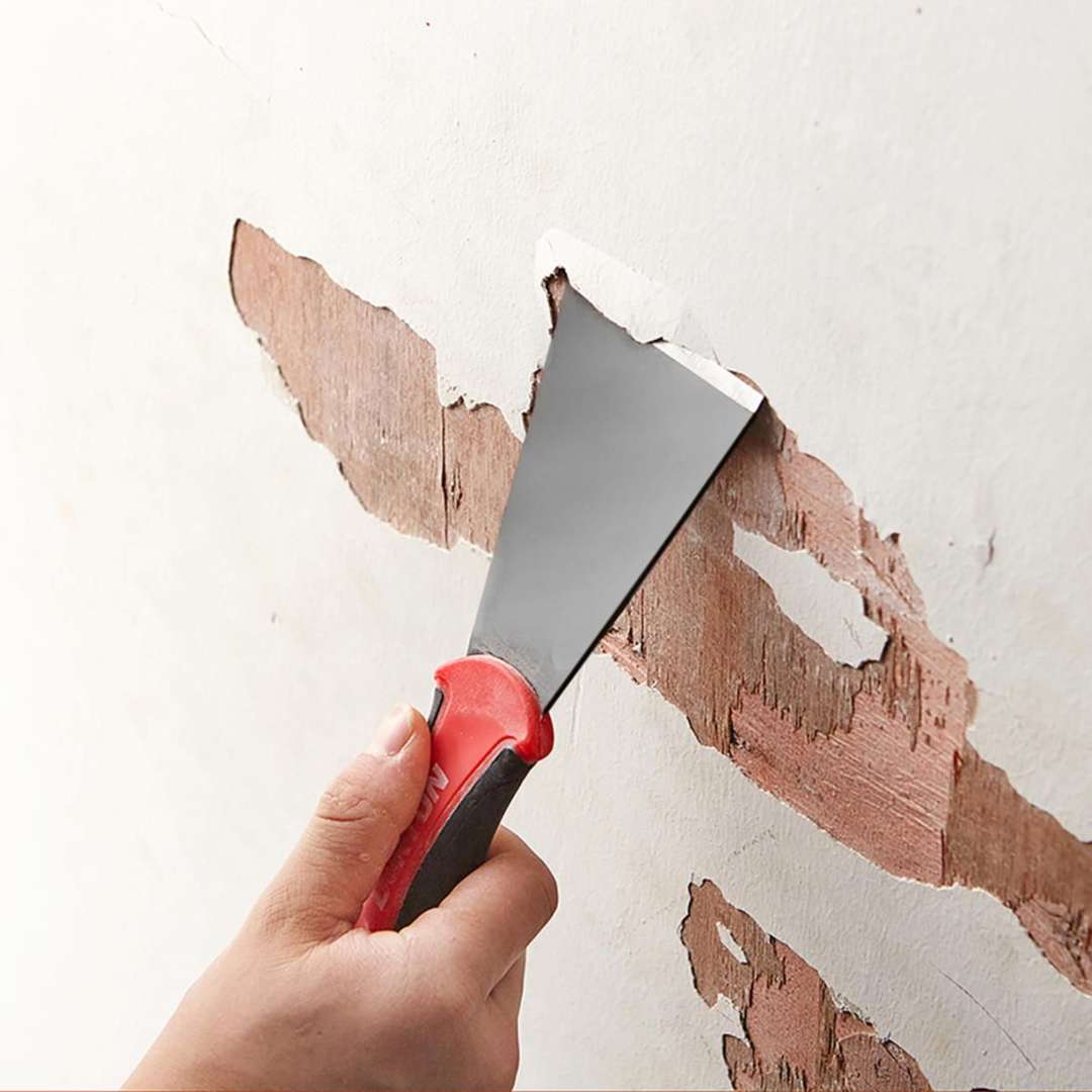Dekton Professional Scraper Red and Black 2-Inch DT95791 | Ideal for Filling Cracks Scraping Wallpaper and Repairing Holes