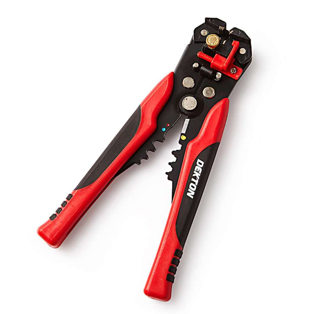 Dekton Professional Automatic Wire Stripper and Crimper Red and Black DT20945