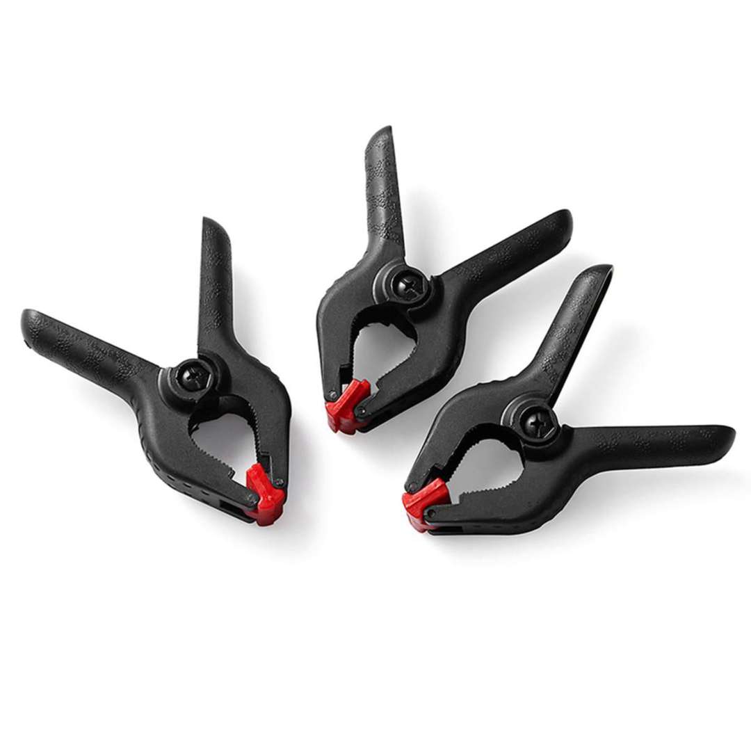 Dekton Heavy Duty Spring Clamps Black 4-Inch Pack of 3 DT60620 | 50mm Jaw Opening