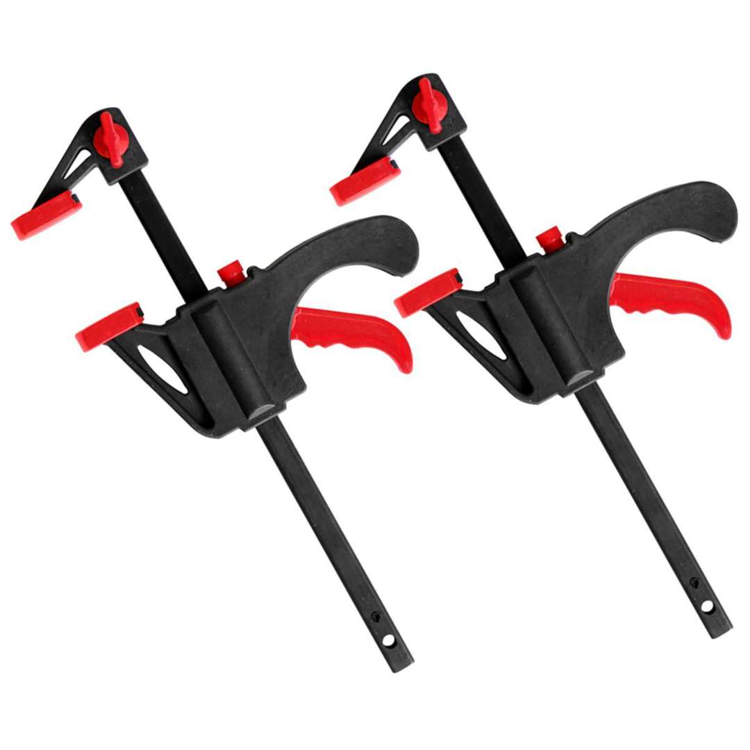 Dekton Clamp and Spreader Black and Red 4-Inch 2-Piece DT40500 | ABS Handle and Rotation Button