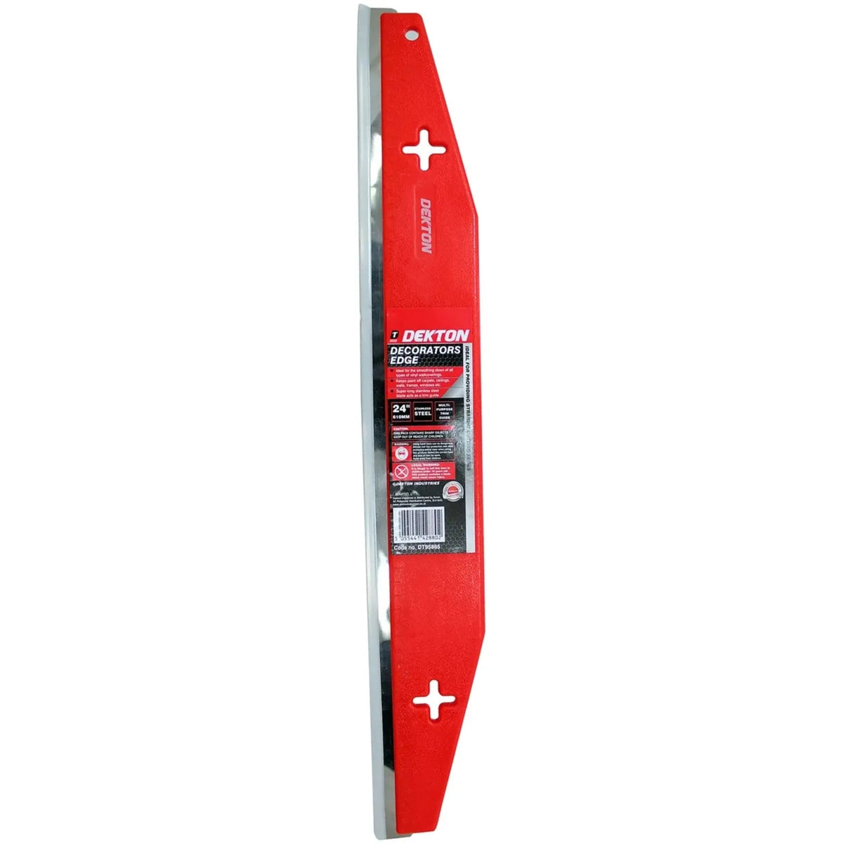 Dekton Decoraters Edge Stainless Steel Blade Paint Shield Red 24-Inch DT95865