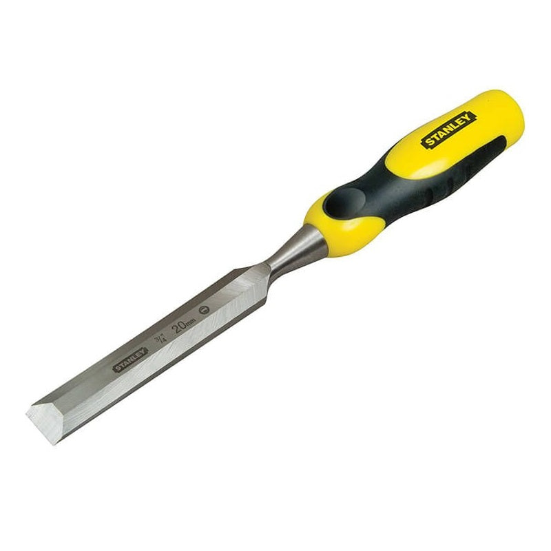 Stanley DynaGrip Bevel Edge Carbon Steel Chisel with Strike Cap Yellow and Black 22mm STA016879