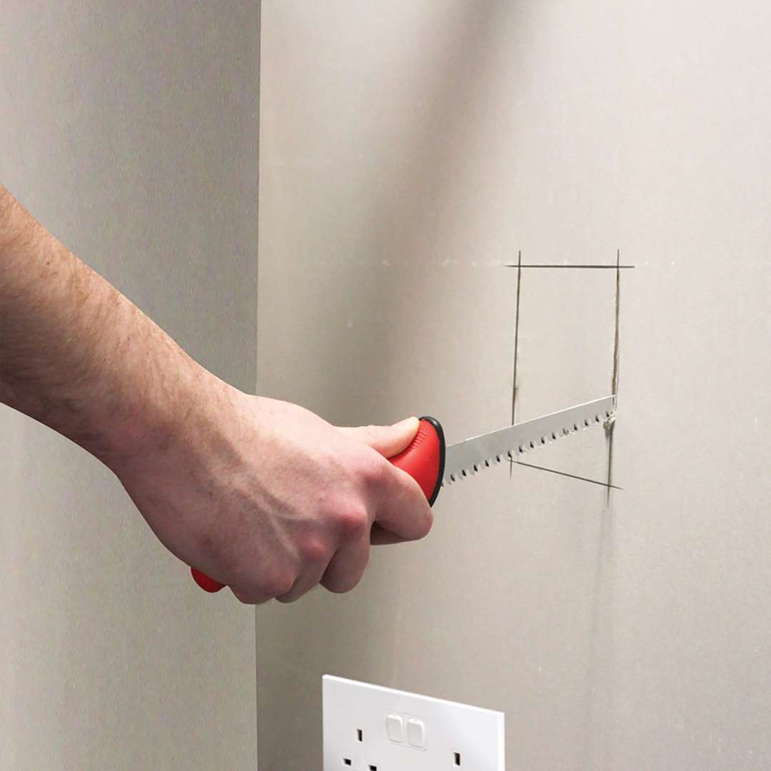 Dekton Sure Grip Jab Saw Red and Silver 6-Inch DT45615 | 1.8mm Extra Thick Blade | Rapid Cut | Extra Sharp Tip | Finger Grip
