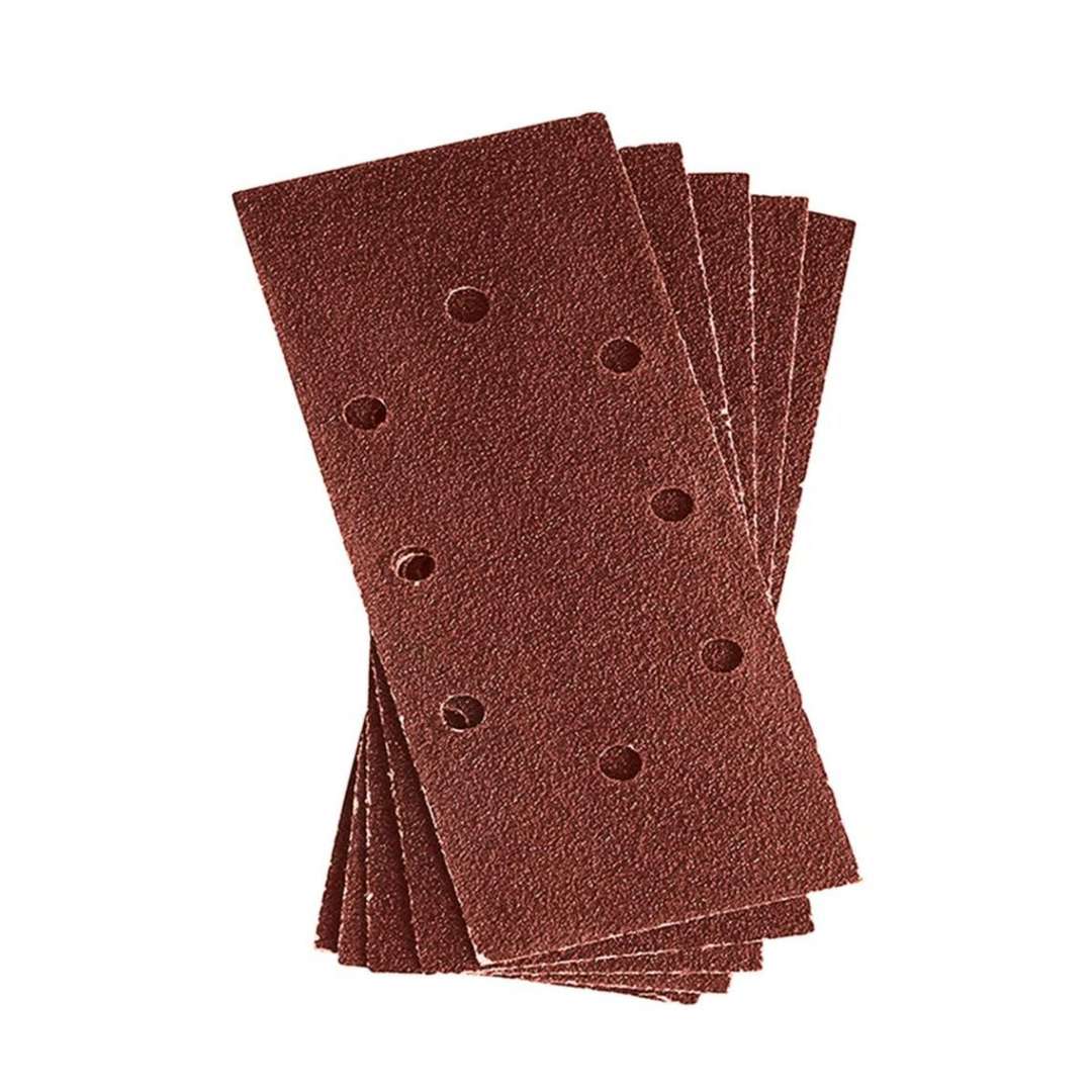 Dekton Hook and Loop 40 Grit Sanding Sheets Red Oxide 185mm Pack of 5 DT80752 | Suitable for Sheet Sanders