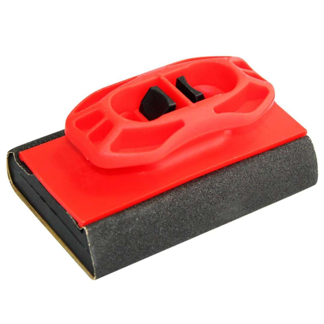 Dekton Sanding Block Red and Black 4.5-Inch DT30693 | Shaped to Sand Corners Curves and Flats | Lightweight and Easy to Use