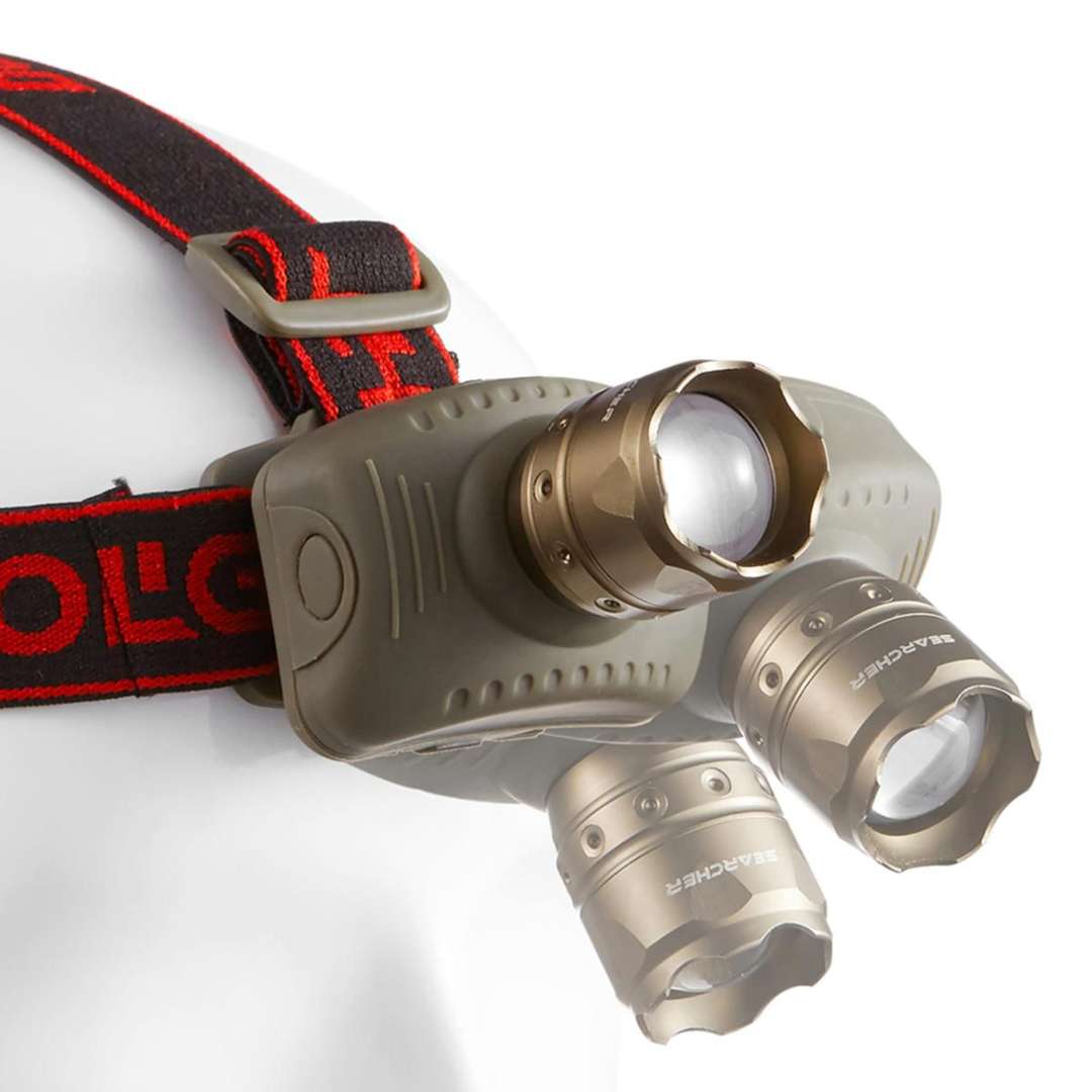 Dekton Pro Light XA160 Searcher Head Torch Multicoloured DT50515 | 160 Lumens | 200Mtr Beam Distance | 3 Modes