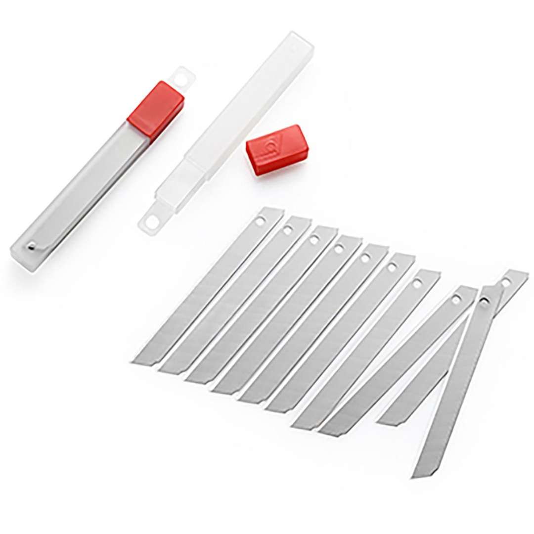 Dekton Snap Off Knife Blades Silver 9mm Pack of 20 DT60145 | Carbon Steel Blades