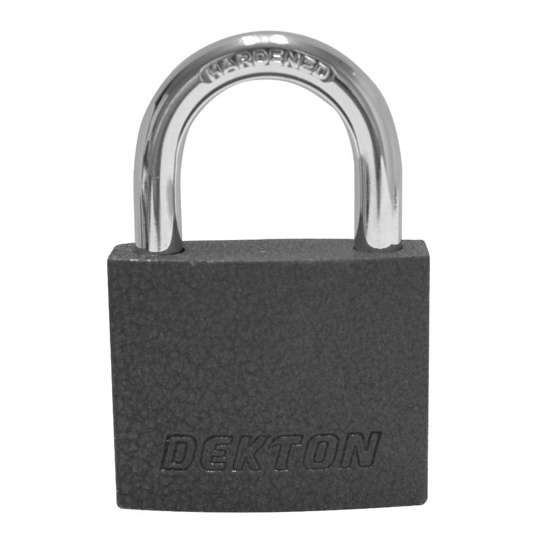 Dekton Iron Padlock Grey 50mm DT70110 | 3 Keys Included