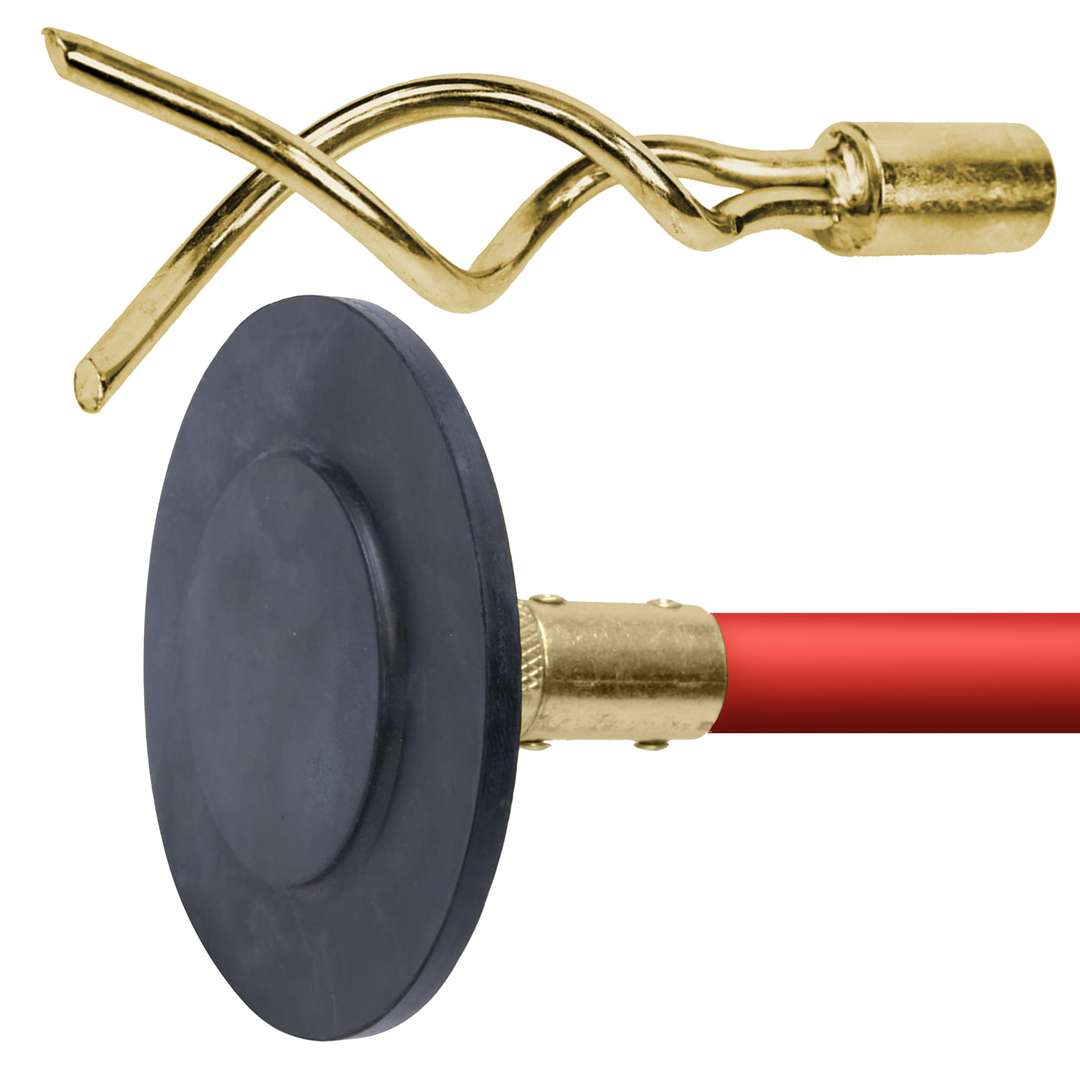 Dekton Drain Rod Set Red Pack of 14 DT30311 | Includes Bonus Drop Scraper and Storage Bag