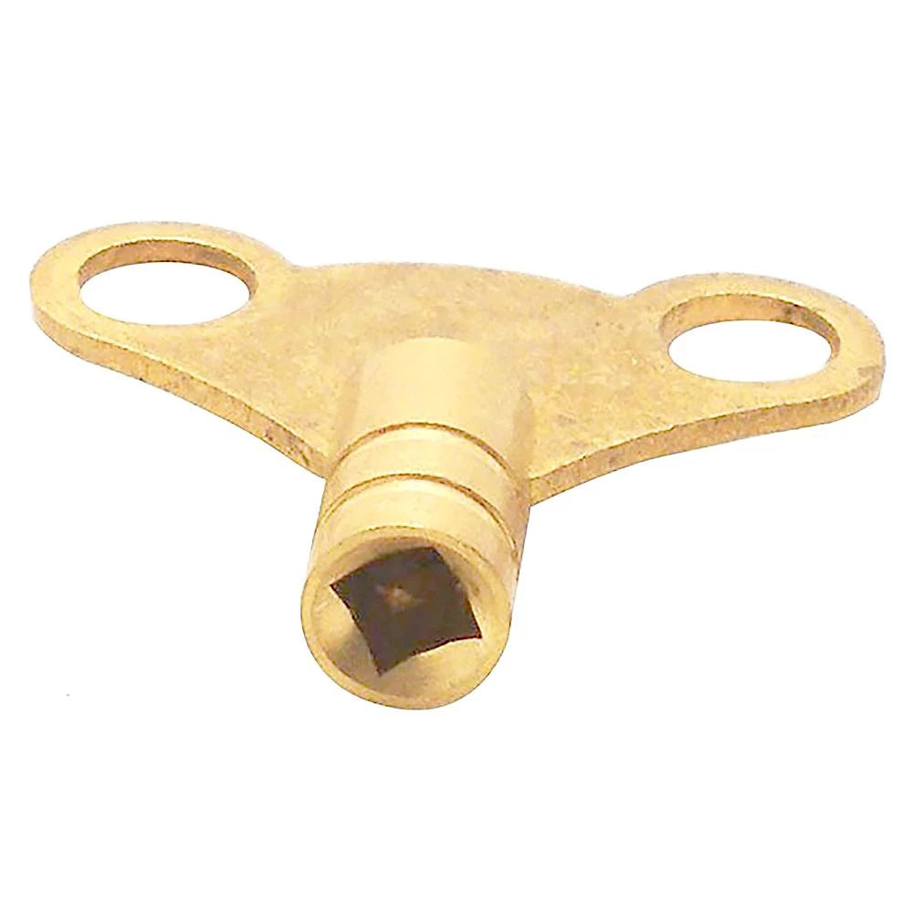 Dekton Solid Radiator Keys with Square Opening Brass Pack of 2 DT30395 | Suitable for Bleeding Radiators | Solid Brass Design
