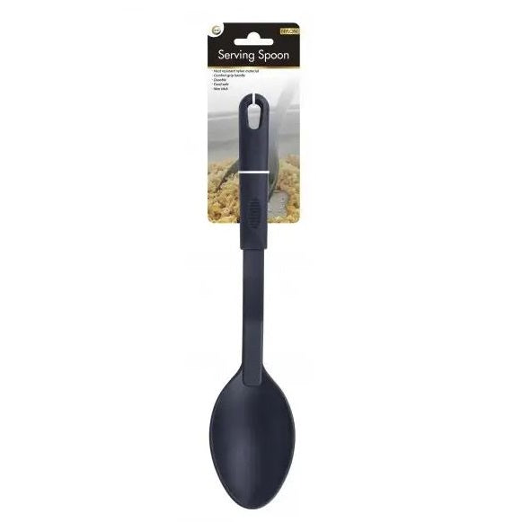 DID Non-stick Nylon Serving Spoon Black KW8357 | Heat Resistant | Food Safe | Durable | Comfort Grip Handle