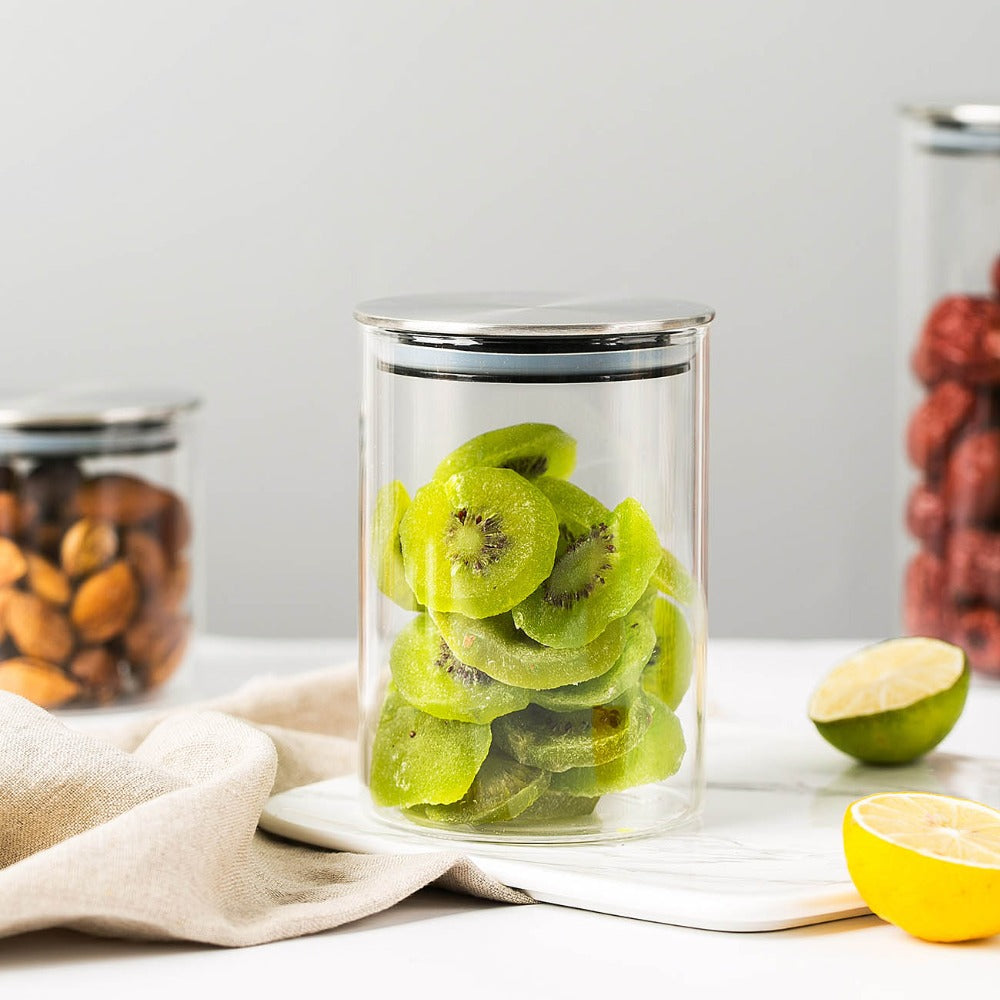 Excellent Houseware Glass Storage Jar with Lid Clear 750ml 184603
