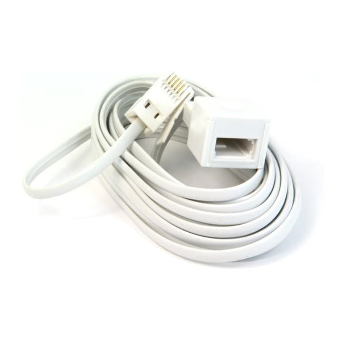 Europasonic Telephone Extension Tangle Free Lead White 10Mtr EU210
