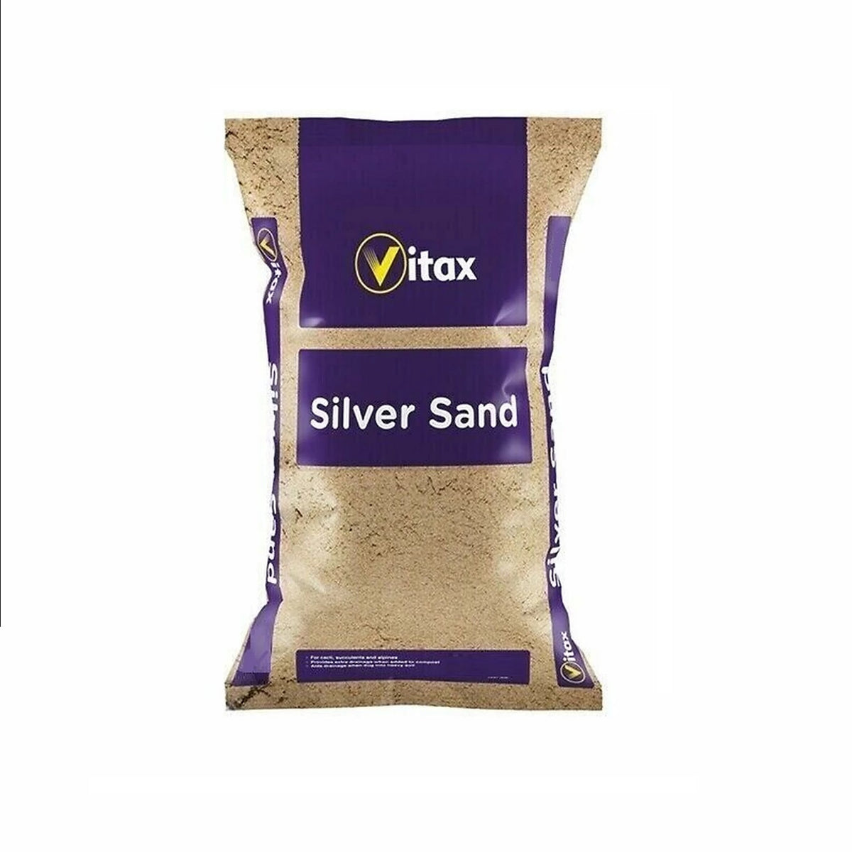 Vitax Horticultural Grade Silver Sand Lawn Aeration Potting Sand Lime Free Brown Small 5kg 6VNSLS5