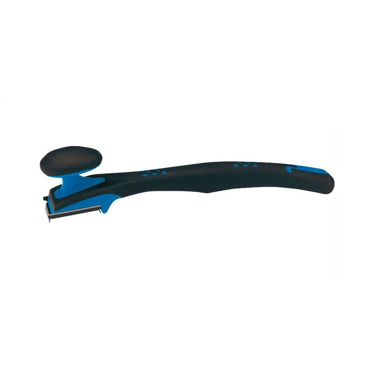 Draper Paint Scraper with Soft Grip Handle and Knob Blue and Black 75377 | Carbon Steel Blade