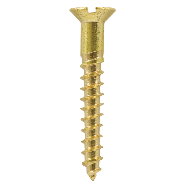 Countersunk Slotted Head Woodscrews Brass 1.1-Inch x 2x8-Inch 30280