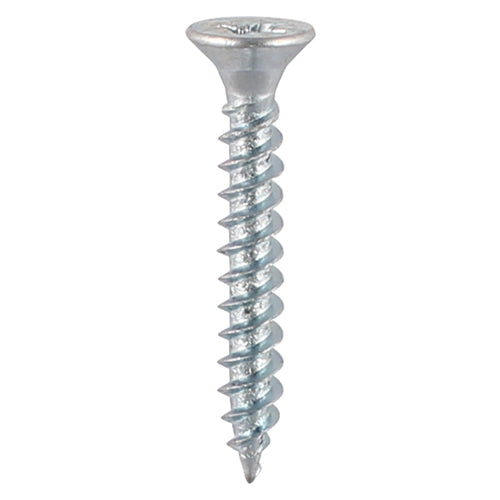 Timco Twin Threaded PZ Double Countersunk Zinc Plated Carbon Steel Woodscrews Silver 5mm x 60mm Pack of 10 10212CWZP