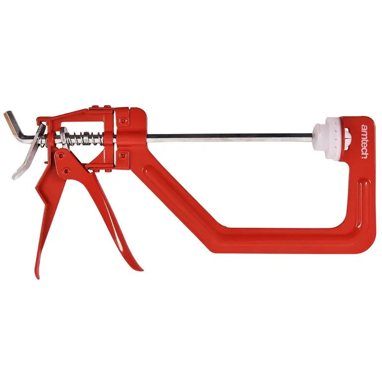 Amtech One Hand Operated Speed Clamp Red and Silver 6-Inch D0950