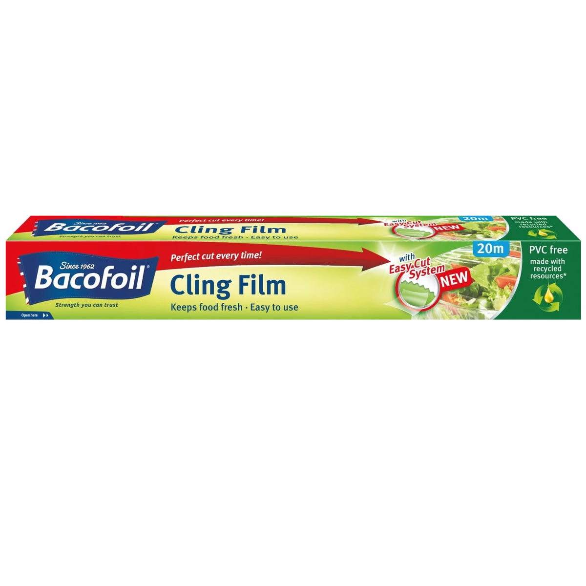 Bacofoil Non PVC Cling Film Clear 20Mtr x 32.5cm 2609407443 | Keeps Food Fresh | Easy to Use