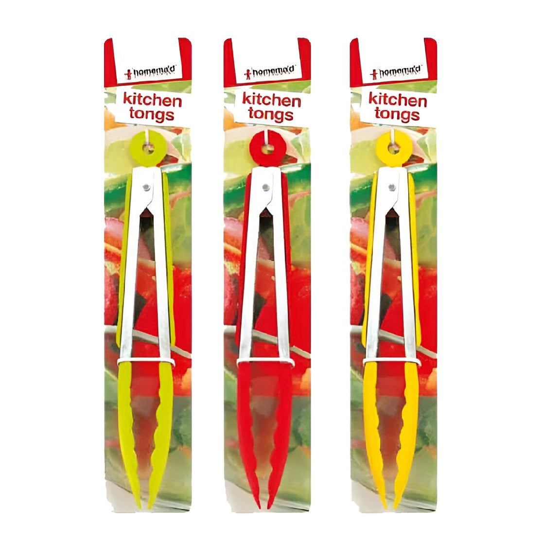 151 Homemaid Kitchenware Kitchen Tongs Assorted Colours Pack of 1 HM1095