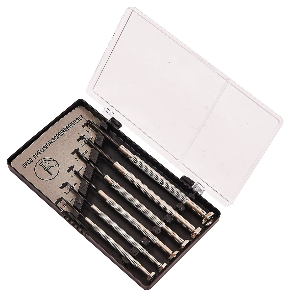 Amtech Precision Screwdriver Set Silver and Black Pack of 6 L0400