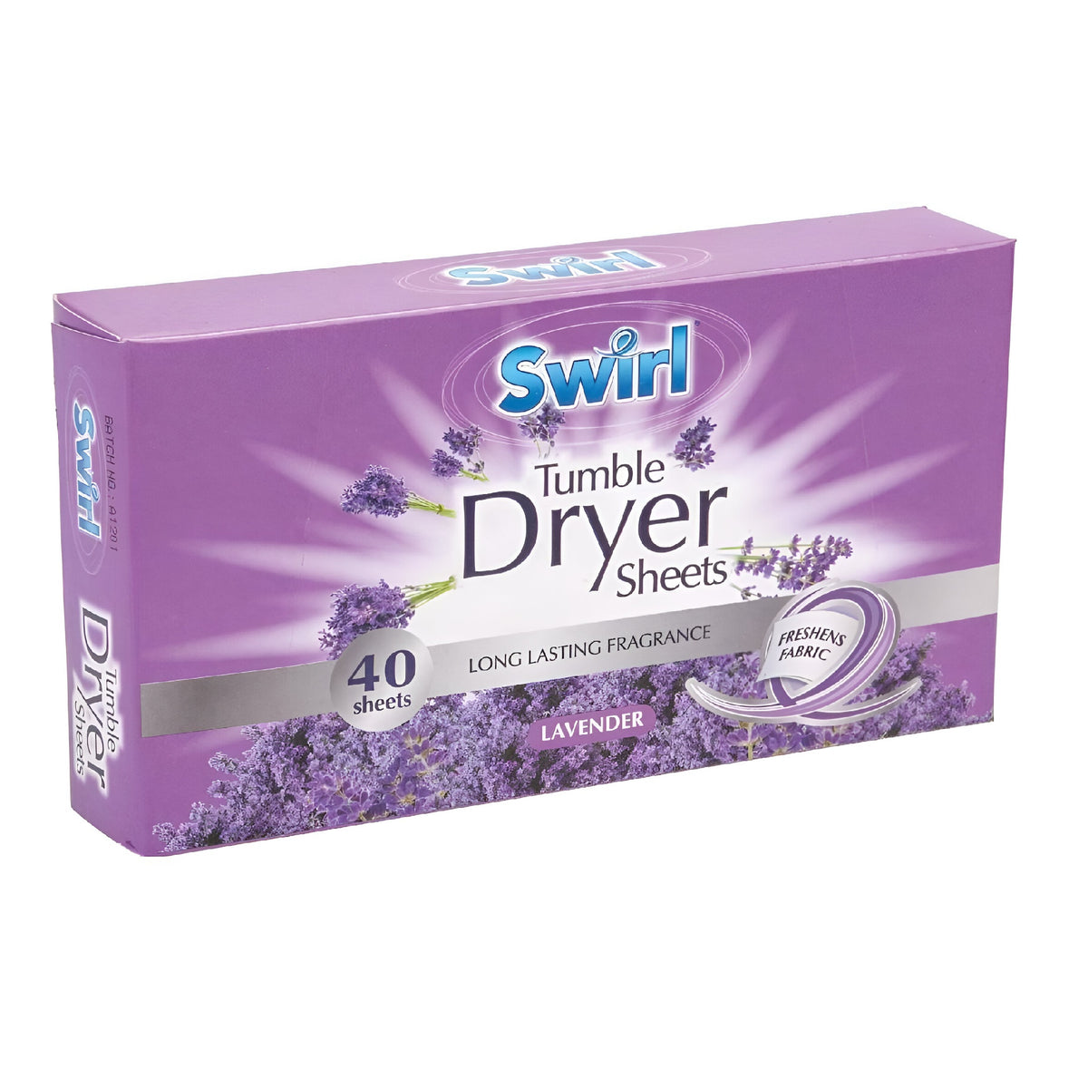 151 Swirl Lavender Fragrance Fabric Tumble Dryer Sheets Purple Pack of 40 SW1013 | Long Lasting Fragrance | Freshens Fabrics