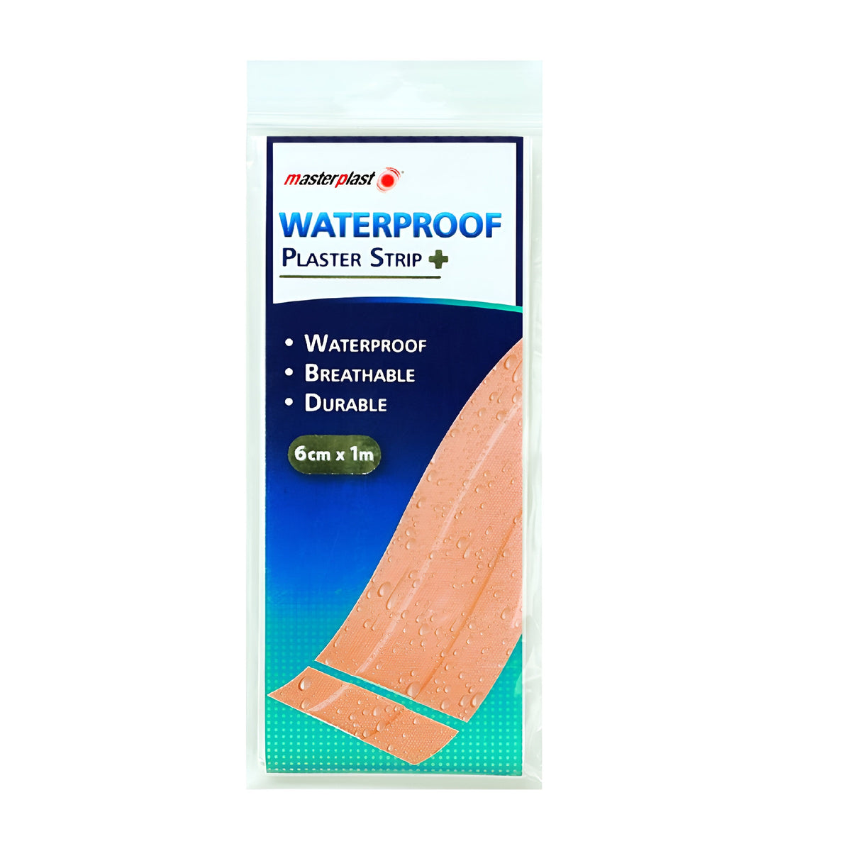 151 Masterplast Waterproof Plaster Strip Brown 6cm x 1Mtr MP004 | Breathable | Durable 