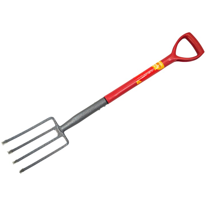 Amtech Forged Steel Border Fork Red and Silver 24-Inch U1500