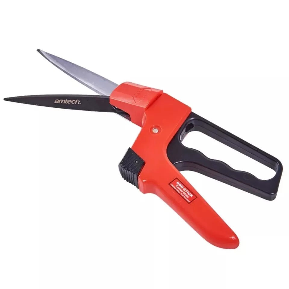 Amtech Deluxe Rotating Grass Shear Red and Black U0650