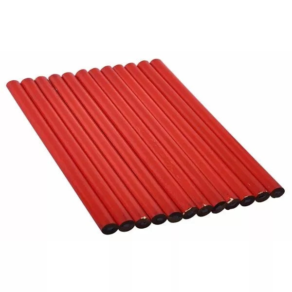 Amtech Carpenter Pencil Set Red 7-Inch Pack of 12 H2100